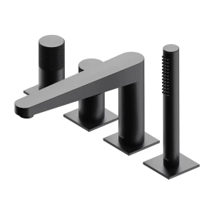 Omnires CONTOUR bateria wannowa 4-otworowa, antracyt szczotkowany CT8032AT