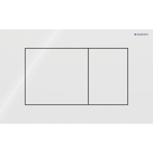 GEBERIT Przycisk Geberit Sigma40, przedni, szkło białe, prostokątny GEB-115.629.SI.1