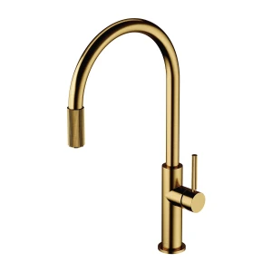 Omnires SWITCH bateria kuchenna z zestawem filtrującym, złoty szczotkowany SW9057-FD1GLB