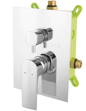 FERRO ALGEO SQUARE BOX bateria podtynkowa natryskowa 2-funkcyjna, chrom         w FE-BAQ7P2BOX