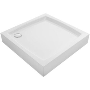 Laveo Brodzik kwadratowy 80x80 cm biały Bresso JBD_686K