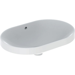 GEBERIT Geberit Variform Umywalka wpuszczana w blat, eliptyczna, B60cm, H17.8cm, T40cm, z przelewem, bez otw KOŁO 500.728.01.6 GEB-500.728.01.2