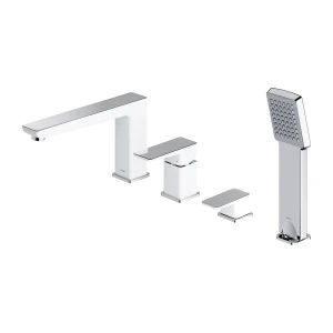 Omnires PARMA bateria wannowa 4-otworowa, chrom/biały połysk PM7432CRB