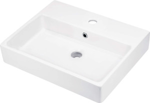 Deante Temisto Umywalka ceramiczna nablatowa/ścienna z miejscem na baterię - 50x40 cm CDT_6U4S