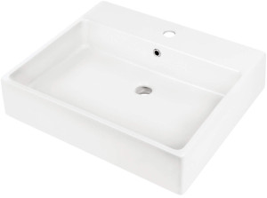 Deante Temisto Umywalka ceramiczna nablatowa/ścienna z miejscem na baterię - 60x50 cm CDT_6U6S