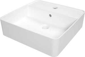 Deante Square Umywalka ceramiczna nablatowa z miejscem na baterię CGS_6U4B