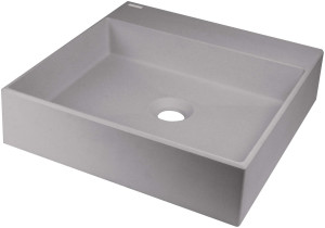 Deante Correo Umywalka granitowa nablatowa z miejscem na baterię - 400x400 mm CQR_SU4S