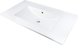Deante Tubo Umywalka ceramiczna wpuszczana z miejscem na baterię CTU_648M