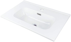 Deante Tubo Umywalka ceramiczna wpuszczana z miejscem na baterię - 60 cm CTU_6U6M