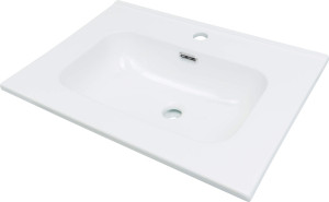 Deante Tubo Umywalka ceramiczna wpuszczana z miejscem na baterię - 60 cm CTU_6U6W