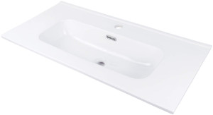 Deante Tubo Umywalka ceramiczna wpuszczana z miejscem na baterię - 80 cm CTU_6U8M
