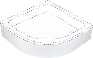 Deante Plus II Osłona brodzika półokrągła 90 cm KTU_031O