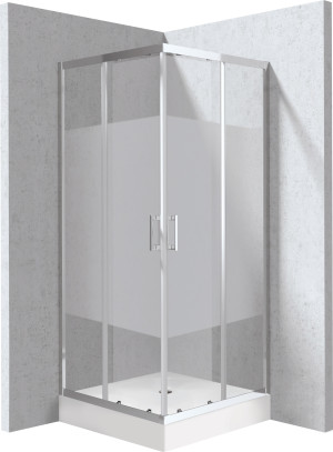 Deante Funkia Evo Kabina prysznicowa z brodzikiem kwadratowa 90x90 cm - wzór pas KYCZ0E99P