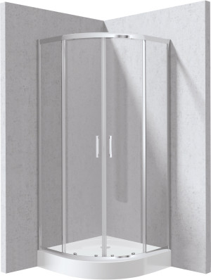 Deante Funkia Evo Kabina prysznicowa z brodzikiem półokrągła 80x80 cm KYPZ0088P
