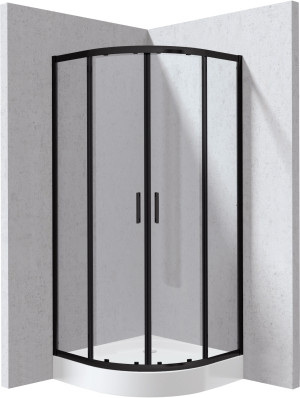 Deante Funkia Evo Kabina prysznicowa z brodzikiem półokrągła 80x80 cm KYPZN088P