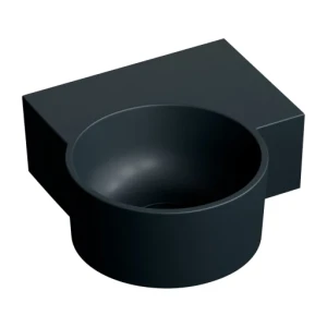 Omnires OVO M+ umywalka nablatowa/wisząca - prawa, 33 x 34 cm, black lava mat OVO335UWPBLV