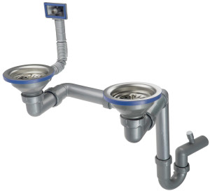 Deante  Syfon do zlewozmywaka stalowego 1.5- i 2-komorowego ZXY_9956