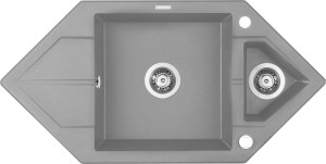 Deante Hexon Zlewozmywak granitowy 1.5-komorowy z ociekaczem - Space-Saver ZQP_S653