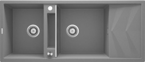 Deante Magnetic Zlewozmywak granitowy magnetyczny 2-komorowy z ociekaczem ZRM_S213