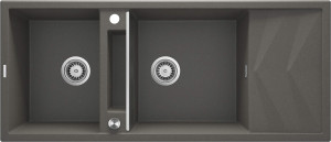 Deante Magnetic Zlewozmywak granitowy magnetyczny 2-komorowy z ociekaczem ZRM_T213