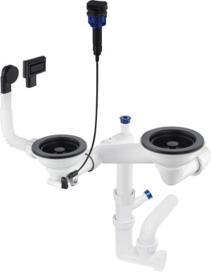 Deante Space-Saver Syfon do zlewozmywaka granitowego 1.5- i 2-komorowego - Space-Saver ZXY_N973