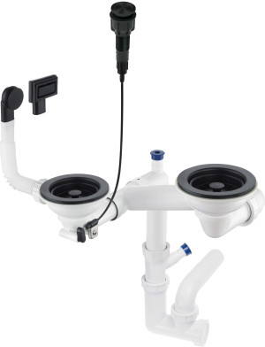 Deante Space-Saver Syfon do zlewozmywaka granitowego 1.5- i 2-komorowego - Space-Saver ZXY_N983