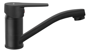 FERRO RITTO BLACK bateria umywalkowa stojąca, z orotową wylewką , czarna FE - BTR2ABL