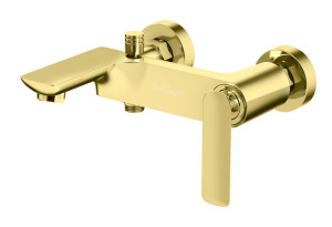 Kohlman Experience Gold bateria wannowo-prysznicowa ścienna złoty połysk QW110EGD