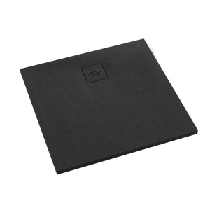 Schedline Brodzik kompozytowy Stabilsound Plus® Protos Black Stone 80x80x3,5 cm, kwadratowy, Gwarancja 15 lat