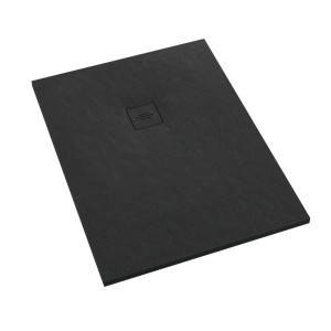 Schedline Brodzik kompozytowy Stabilsound Plus® Protos Black Stone 80x100x3,5 cm, prostokątny, Gwarancja 15 lat