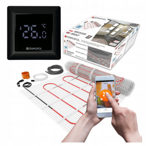 MATA GRZEWCZA ZESTAW 0,5m2 150W/m2 +TFH6 WIFI Blac 3915