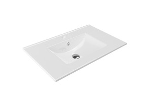 Excellent As umywalka meblowa 81x46,5 cm prostokątna z otworem na baterię, biały połysk CEEX.3617.800.WH