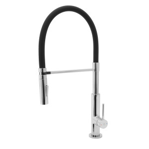 Fdesign Bateria zlewozmywakowa z 2-funkcyjną, czarną, elastyczną wylewką FD1-A08-4B-11