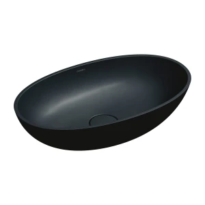 Omnires SHELL M+ umywalka nablatowa, 60 x 35 cm, black lava mat SHELLUNBLV