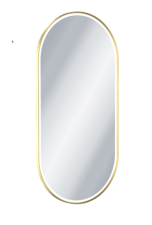 Excellent Corido lustro łazienkowe 100x50 cm owalne, oświetlenie LED mata grzewcza, złoty połysk DOEX.CO100.050.GL