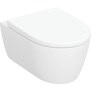 GEBERIT Geberit iCon Zestaw wiszącej miski WC, lejowa, B35.5cm, H37.5cm, T53cm, ukryte mocowania, Rimfree, z GEB-501.664.00.1