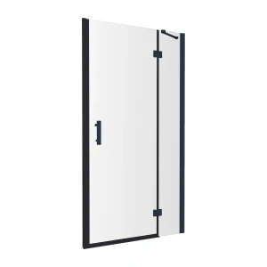 Omnires MANHATTAN element składowy: drzwi uchylne, 100 cm, czarny mat, szkło transparentne ADC10X-ABLTR