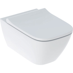 GEBERIT Geberit Smyle Square Zestaw wiszącej miski WC, lejowa, B35.5cm, H37.5cm, T54cm, ukryte mocowania, Ri GEB-500.683.00.2