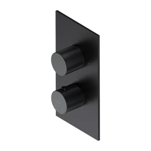 Omnires CONTOUR termostatyczna bateria prysznicowo-wannowa podtynkowa, antracyt szczotkowany CT8036AT