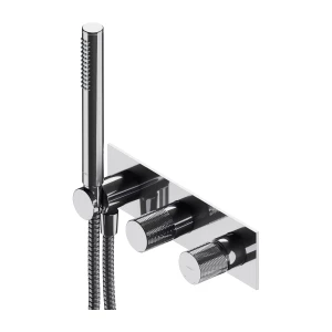Omnires CONTOUR bateria prysznicowo-wannowa podtynkowa z rączką prysznicową, chrom połysk CT8035-1CR