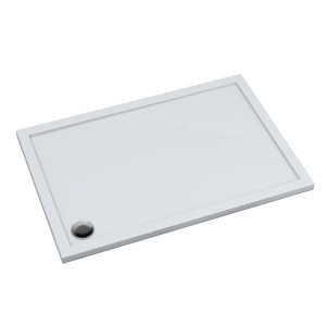 Schedline Brodzik akrylowy Sharper 80x120x4,5 cm, prostokątny z odpływem w narożniku, Gwarancja 7 lat