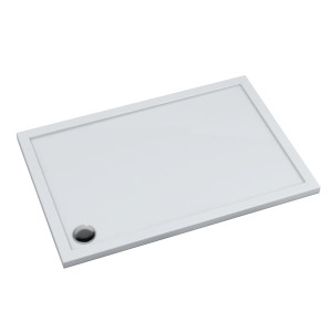Schedline Brodzik akrylowy Sharper 80x100x4,5 cm, prostokątny z odpływem w narożniku, Gwarancja 7 lat