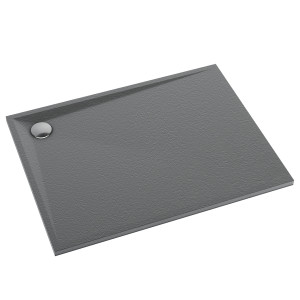 Schedline Brodzik kompozytowy Stabilsound Plus® Libra Anthracite Stone 80x120x3 cm, prostokątny, Gwarancja 15 lat