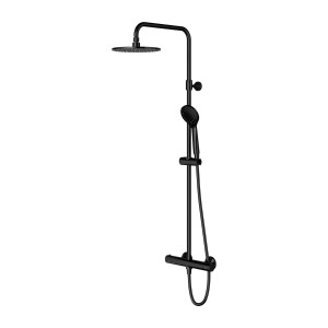 Omnires Y termostatyczny system prysznicowy natynkowy, czarny półmat Y1244LUXLBL