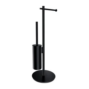 Omnires MODERN PROJECT stojak na papier i szczotkę toaletową, czarny mat MP60810BL