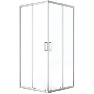 Laveo Kabina prysznicowa 80x80 cm kwadratowa chrom połysk/szkło przezroczyste Bresso JKD_086K
