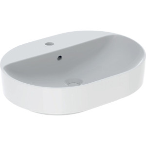 GEBERIT Geberit Variform Umywalka stawiana na blat, eliptyczna, B60cm, H15.8cm, T45cm, z przelewem, z otwore KOŁO 500.777.01.6 GEB-500.777.01.2