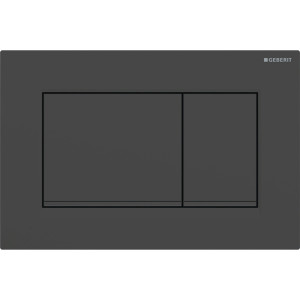 GEBERIT Przycisk stelaży Sigma20, przedni, czarny mat-czarny-czarny mat, easy-to-clean prostokątny GEB-115.883.16.1