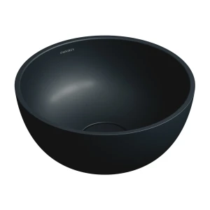 Omnires SHELL M+ umywalka nablatowa, Ø35 cm, black lava mat SHELL350UNBLV