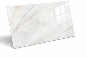 Płytki łazienkowe imitujące marmur białe PEARL ONYX BIANCO 60X120 (1,44) połysk Prime Ceramics